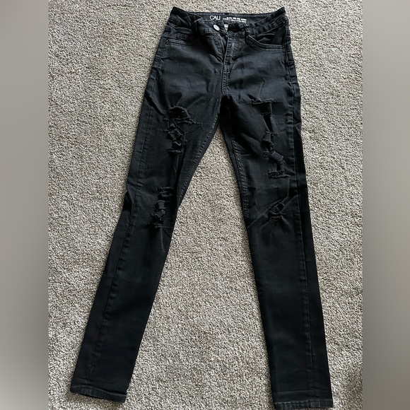 Cali Black Ultra High Rise Skinny Jean Size 5 - Picture 3 of 4